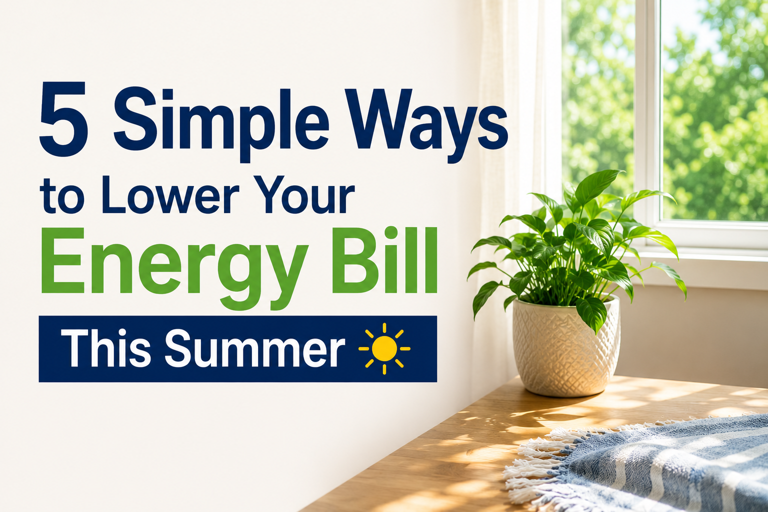 5 Simple Ways to Lower Your Energy Bill This Summer